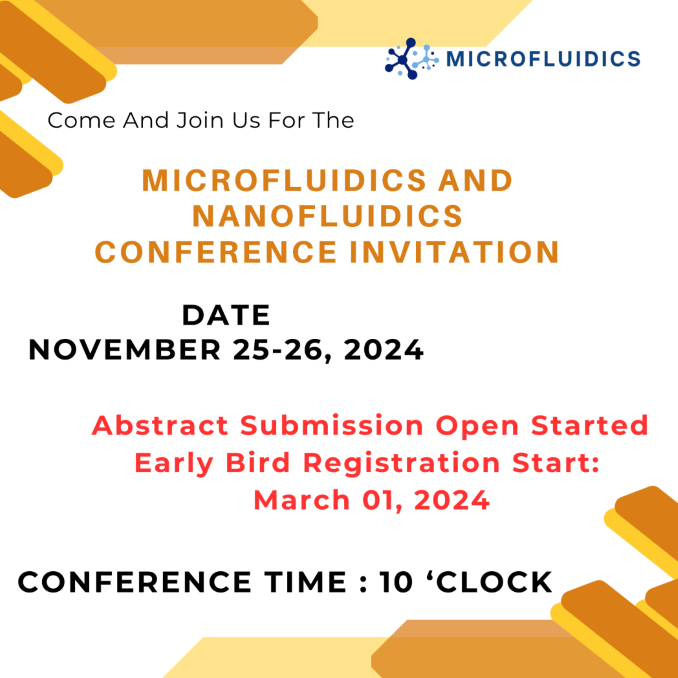 Microfluidics and Nanofluidics conferences 2024 Paris France Medical